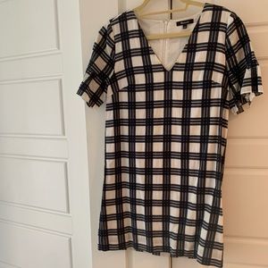 Navy/white Madewell shift dress. Size 0.
